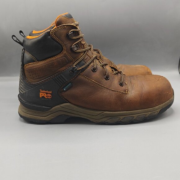 Timberland Pro Steel Toe SZ 11 M Men Hypercharge Work Boot Brown A7625 pre-owned main image 6